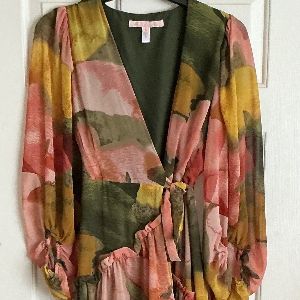 Anthropologie wrap maxi dress